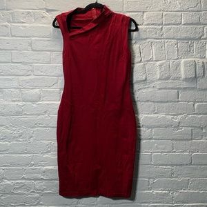 Windsor burgundy work dress.